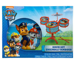 Nickelodeon Paw Patrol drum kit with sticks highlights easy grip and ready-to-play.