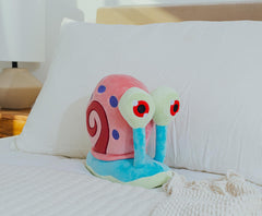 Nickelodeon SpongeBob Gary snail soft plush care—surface cleanable for easy upkeep.