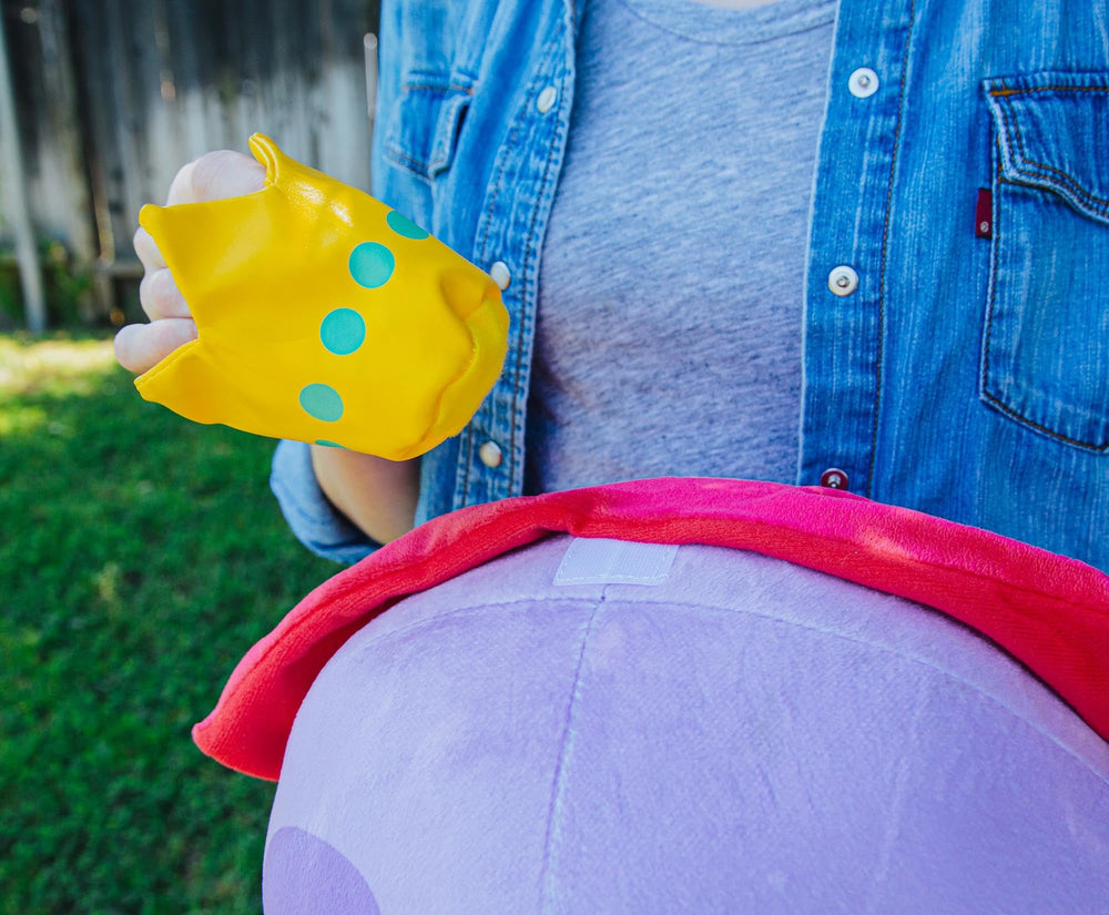 Nickelodeon SpongeBob King Jellyfish plush detailed stitching and vibrant colors.
