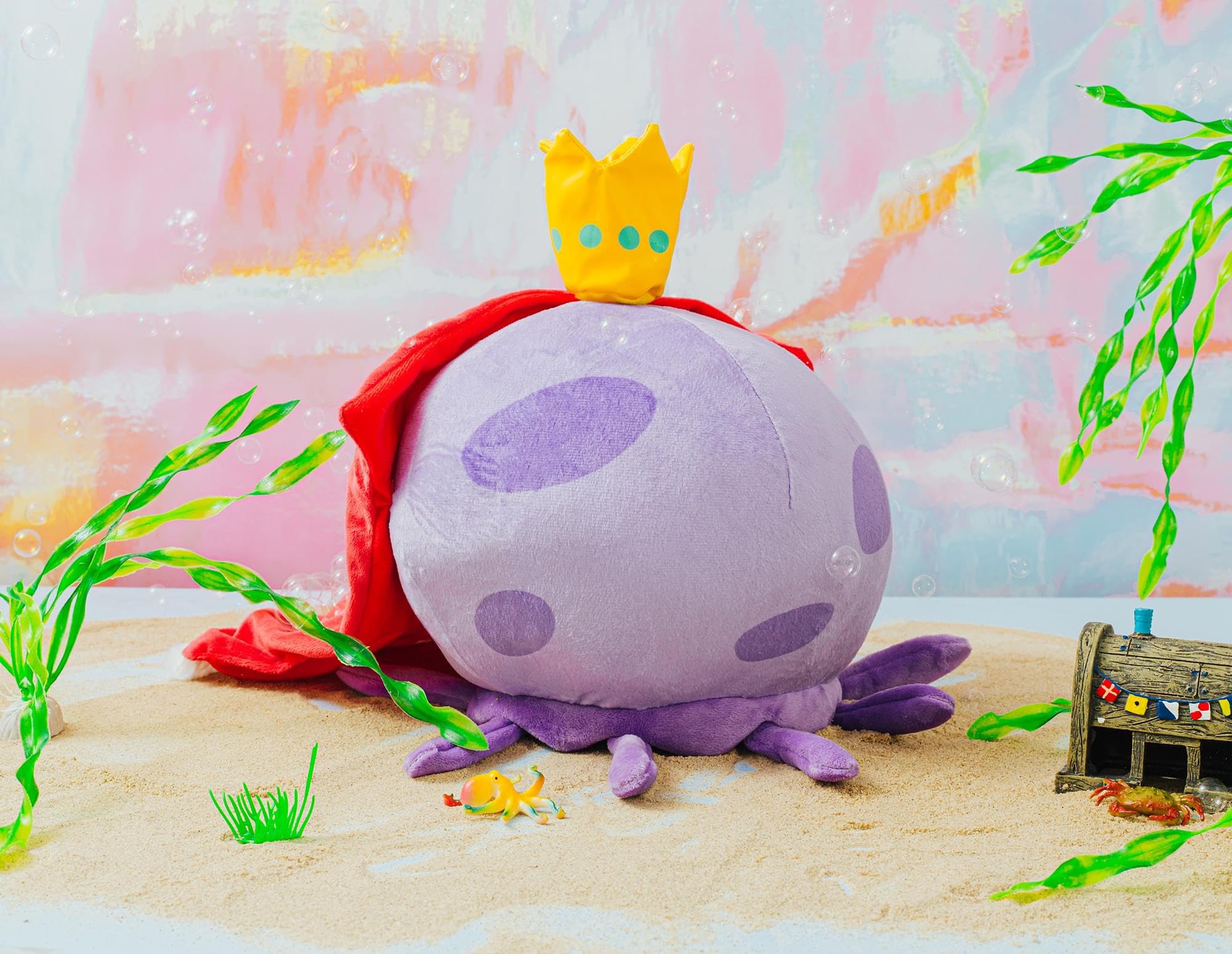 Nickelodeon SpongeBob King Jellyfish plush soft material ideal for hugs and play.