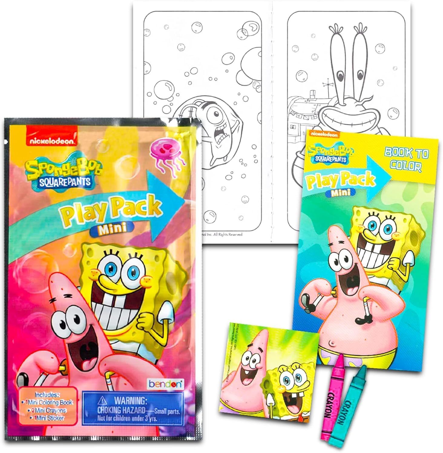 Nickelodeon Spongebob mini coloring books for kid-friendly activities.