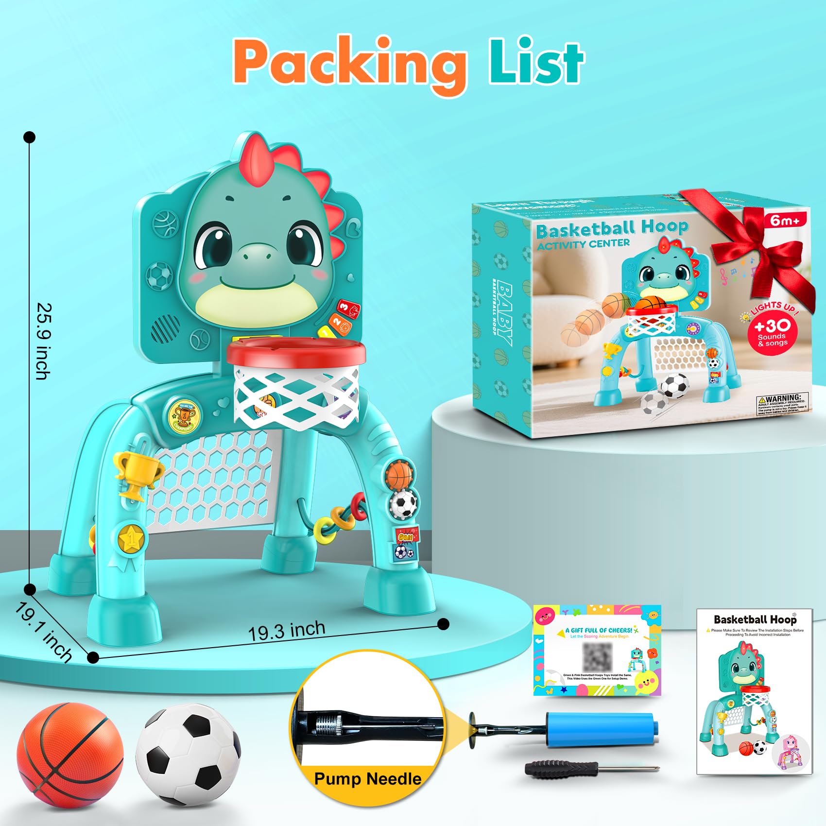 Nicmore dinosaur age 1-3 design suited for toddlers and parents alike.