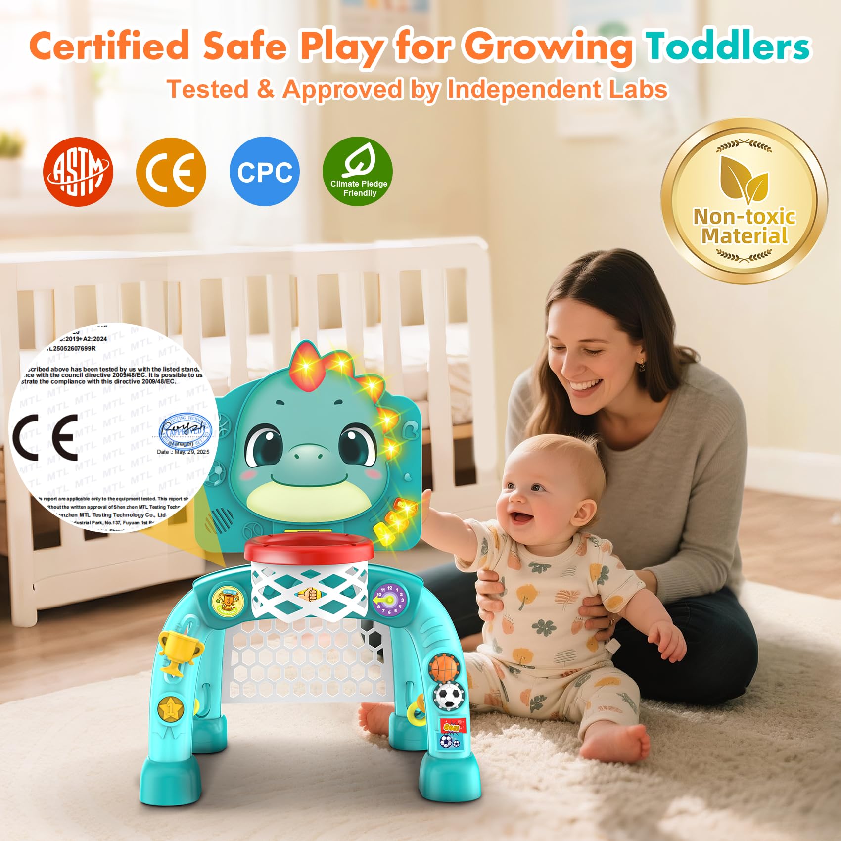 Nicmore dinosaur gift idea for birthdays promoting active, imaginative play.