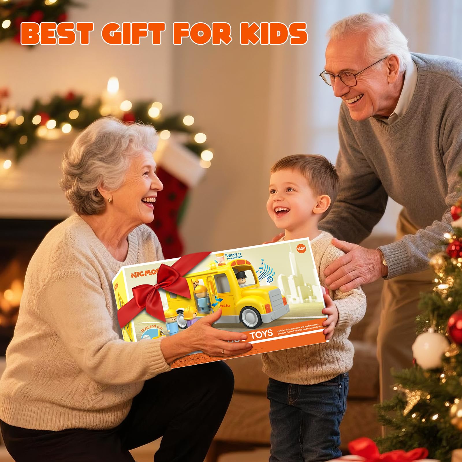 Nicmore educational play bus supports imaginative role-play for toddlers.