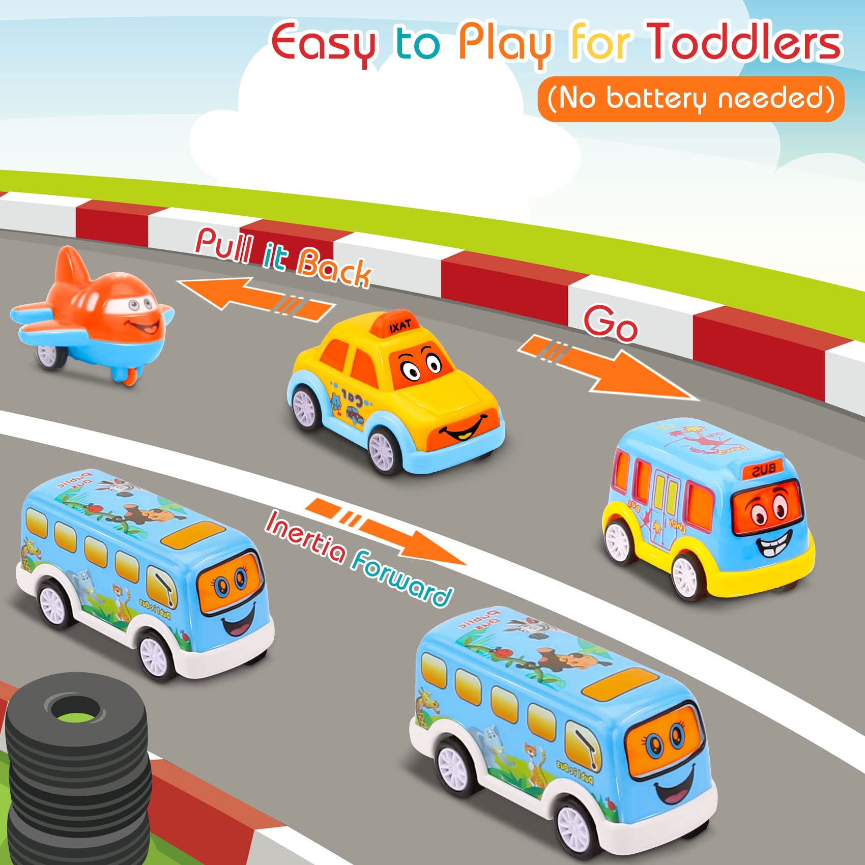 Nicmore middle bus toy encourages collaborative play and storytelling.