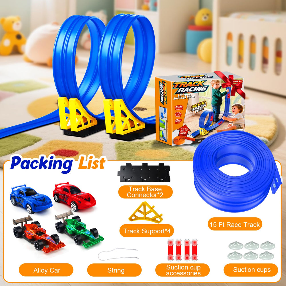 Nicmore portable track ideal for trips, parties, and family events.