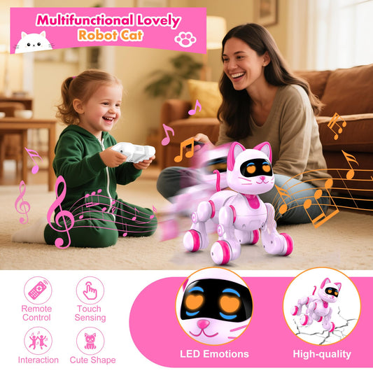 Nicmore Robot Cat remote controller enables easy, interactive sessions for kids.