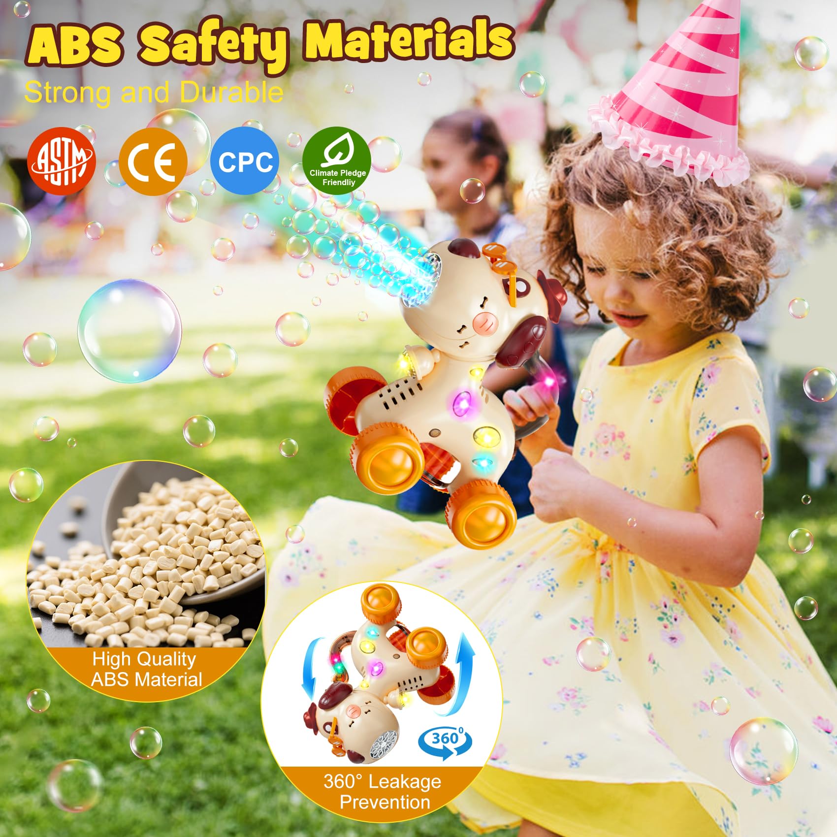 Nicmore safe ABS construction ensures durable toddler play.