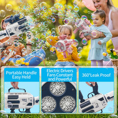 Nicojoy Bubble Guns safety design prevents leaks for easy kid-friendly use.