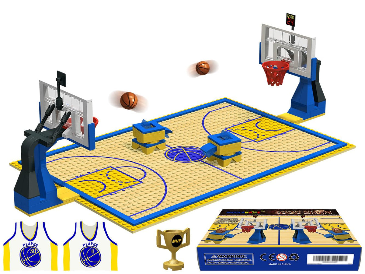 Nicolababe basketball court baseplates offer a sturdy play surface for creative basketball games.