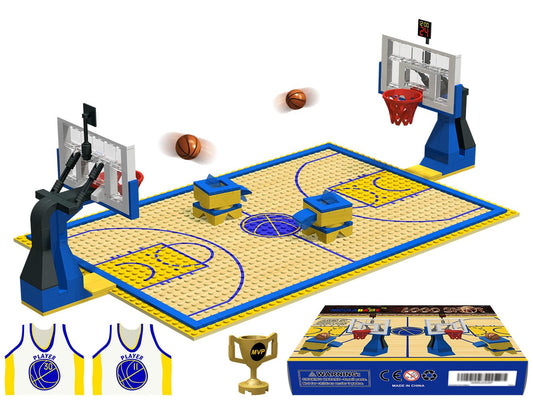 Nicolababe basketball court baseplates offer a sturdy play surface for creative basketball games.