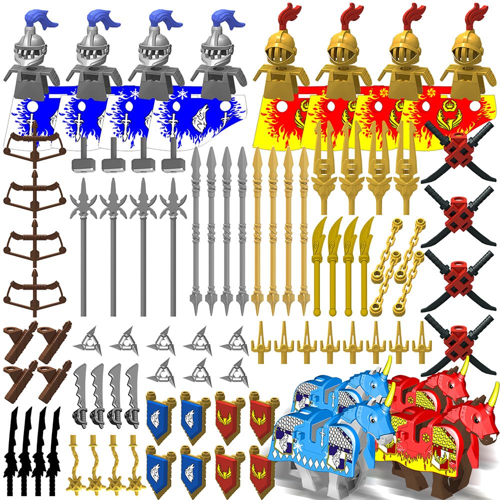 Nicolababe weapon pack minifigure armor helmet for imaginative play with major-brand compatibility.