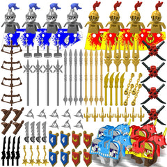 Nicolababe weapon pack minifigure armor helmet for imaginative play with major-brand compatibility.