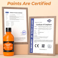 Nicpro 250ml paint bottles provide rich color for bold art projects.