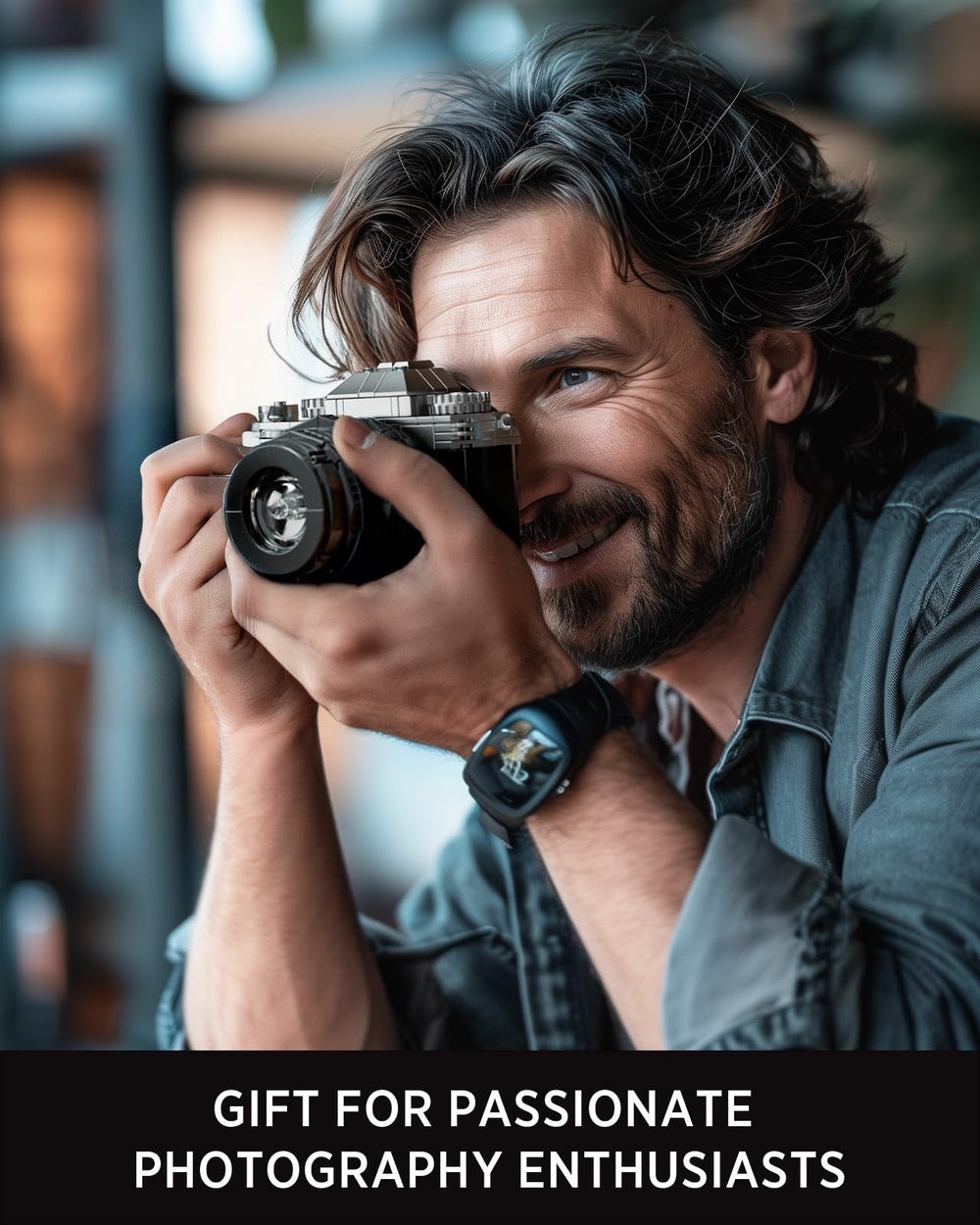 Gift-ready packaging of Nifeliz Cameras Building Set for photography lovers