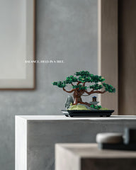 Nifeliz Chan bonsai tree assembly parts laid out for focused building.