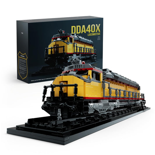 Nifeliz DDA40X locomotive on track base with nameplate for display.