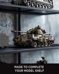 Nifeliz King Tiger Tank display stand showcases a shelf-ready model