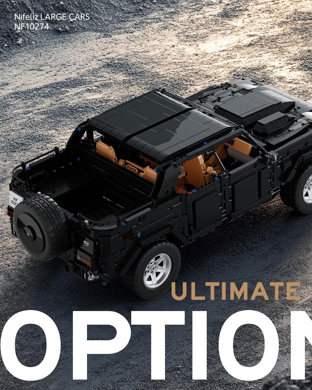 Nifeliz L002 off-road model on desk diorama display for office inspiration.
