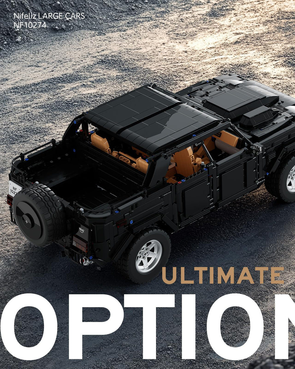 Nifeliz L002 off-road model on desk diorama display for office inspiration.