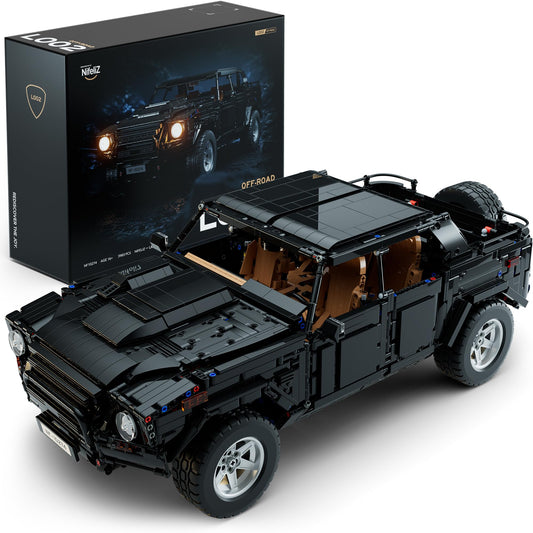 Nifeliz L002 front view of the off-road model, showcasing authentic steering for display.