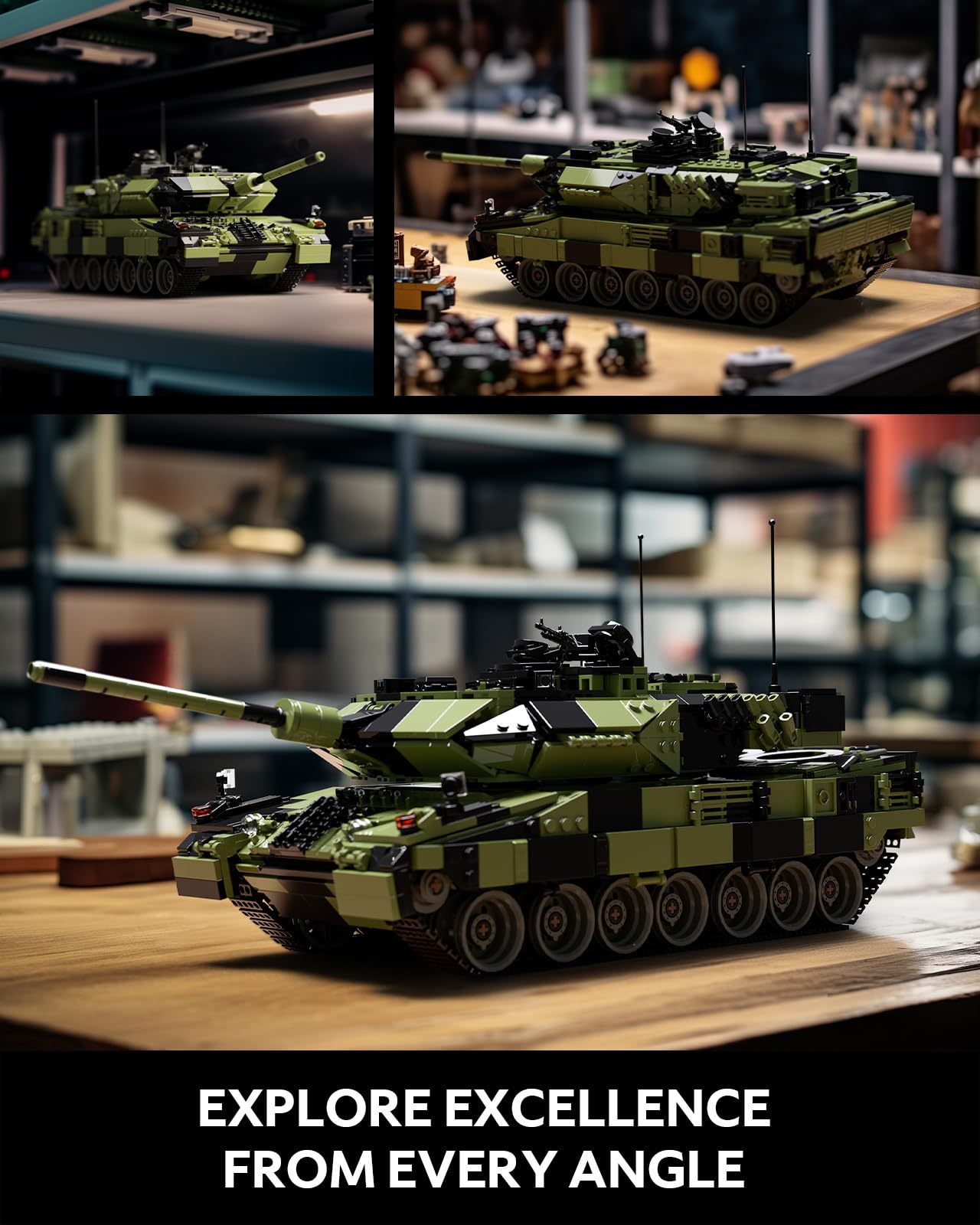 Nifeliz Leopard II A7 tank step bags simplify assembly and tracking.