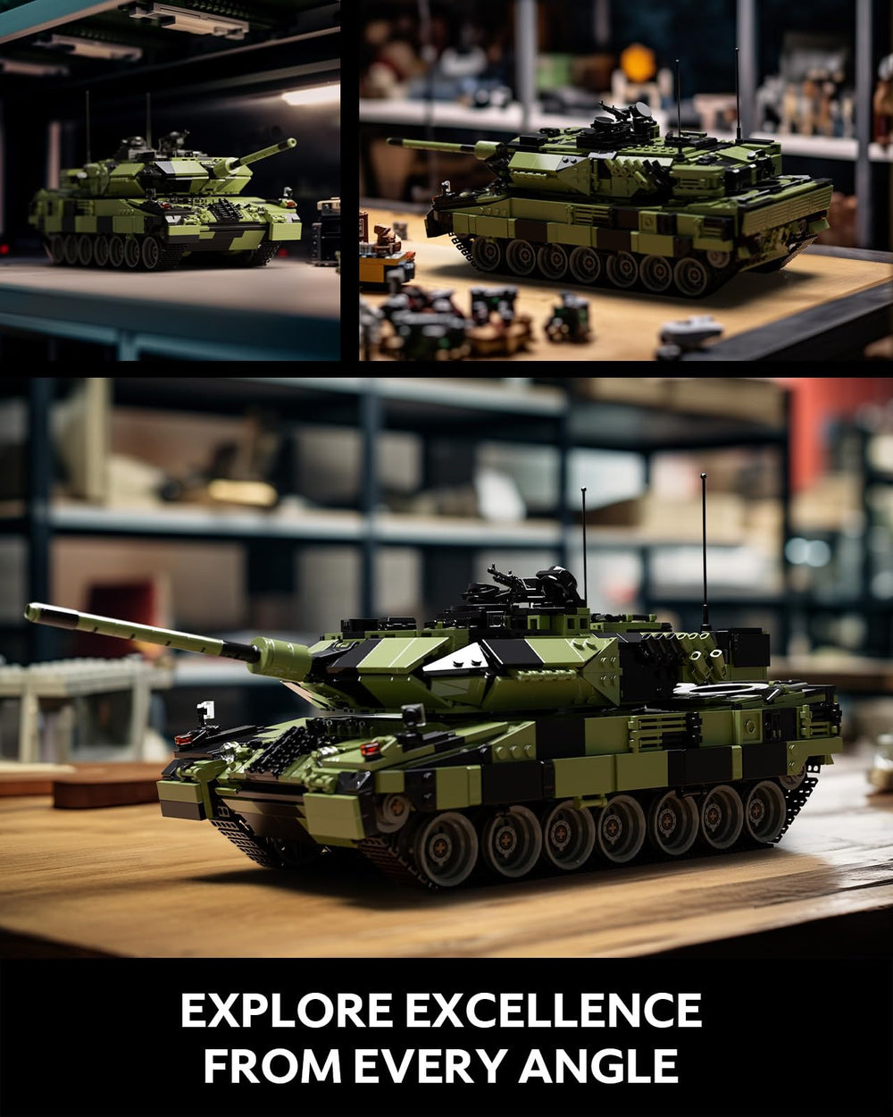 Nifeliz Leopard II A7 tank step bags simplify assembly and tracking.