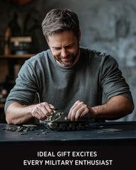 Nifeliz M7 Priest tank building process close-up supports immersive assembling