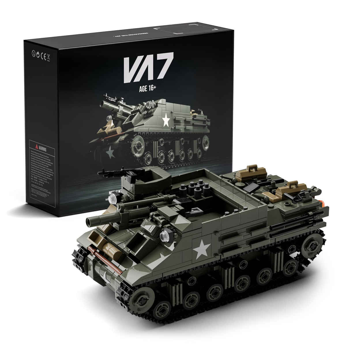 Nifeliz M7 Priest tank top view shows open turret for display and collection