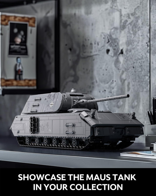 Nifeliz Maus tank model showing adjustable aiming for dynamic poses.