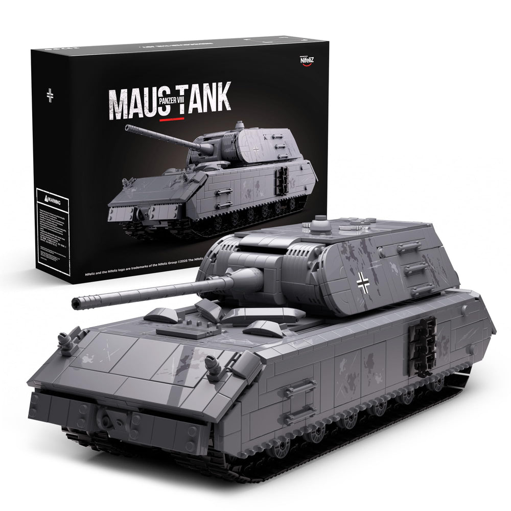 Nifeliz Maus tank model with camouflage pattern for realistic home display.