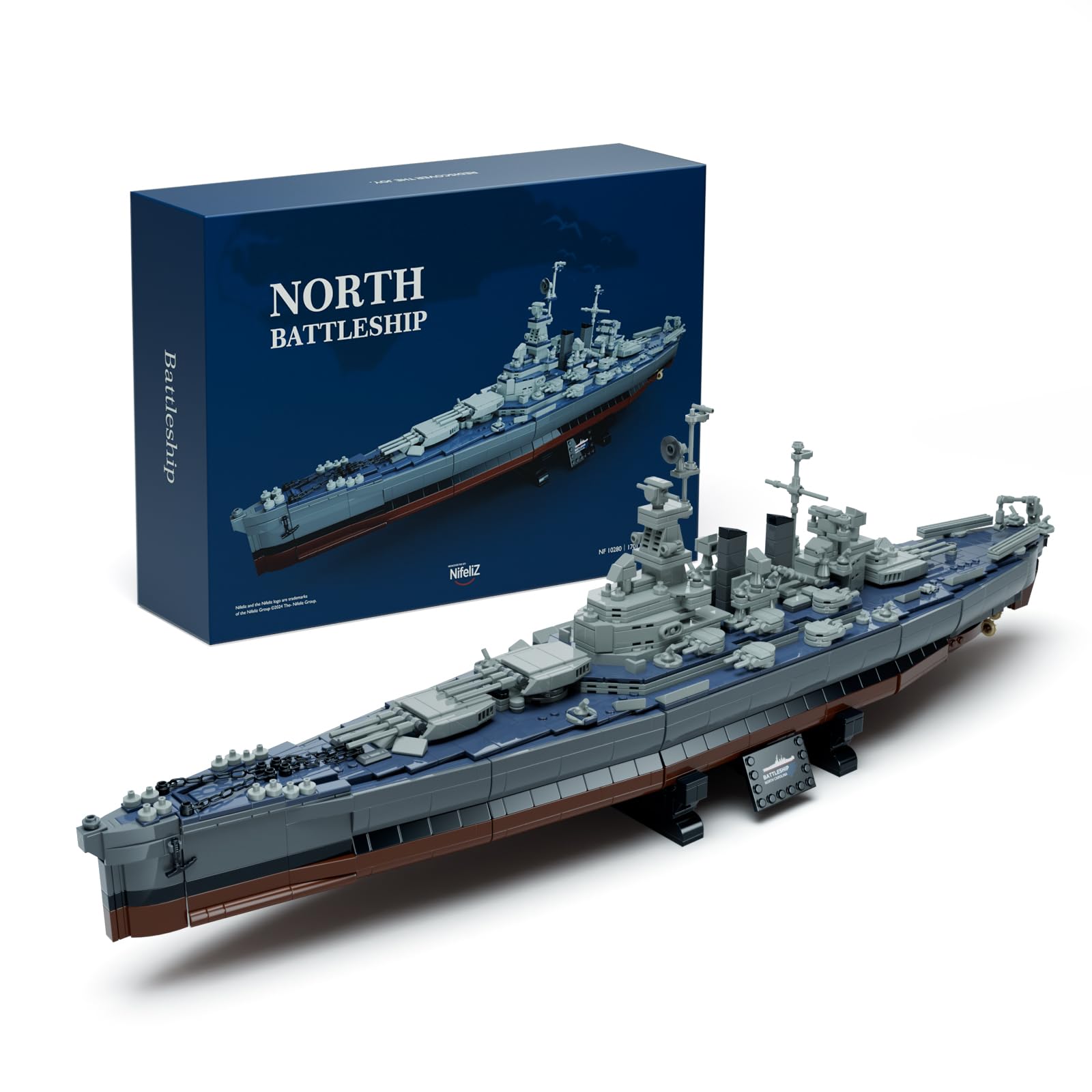 Nifeliz North Battleship assembled model ready for display as a centerpiece