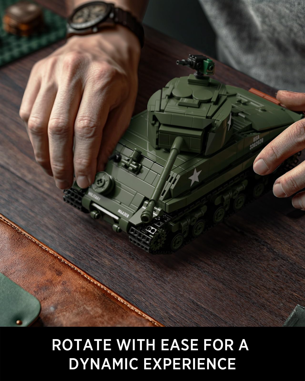 Nifeliz Sherman tank modular build facilitates paced assembly at home.