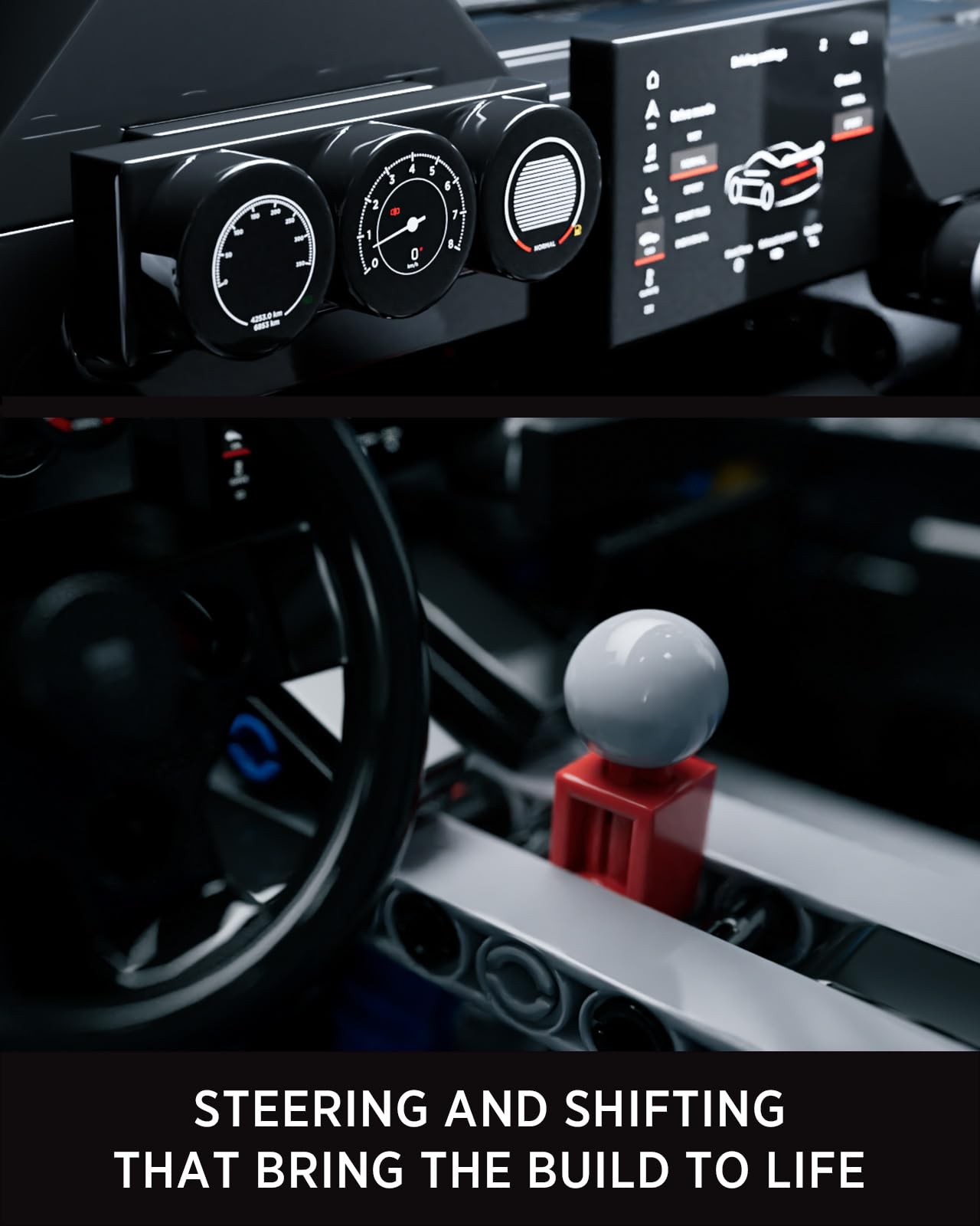 Nifeliz Stinger RS shifter toggles gears for interactive play.