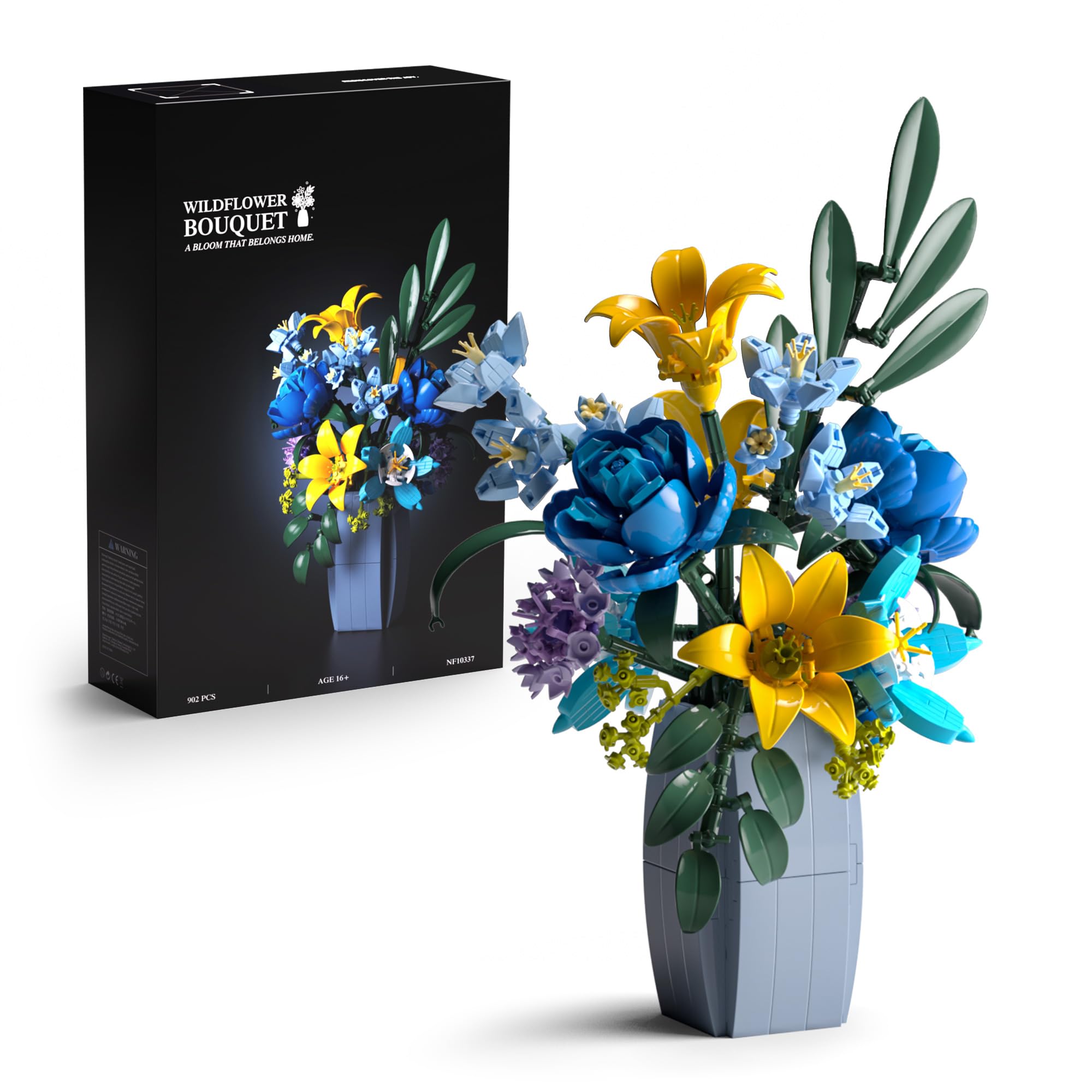 Nifeliz Wildflower Bouquet with Vase assembly scene for a personalized floral display.