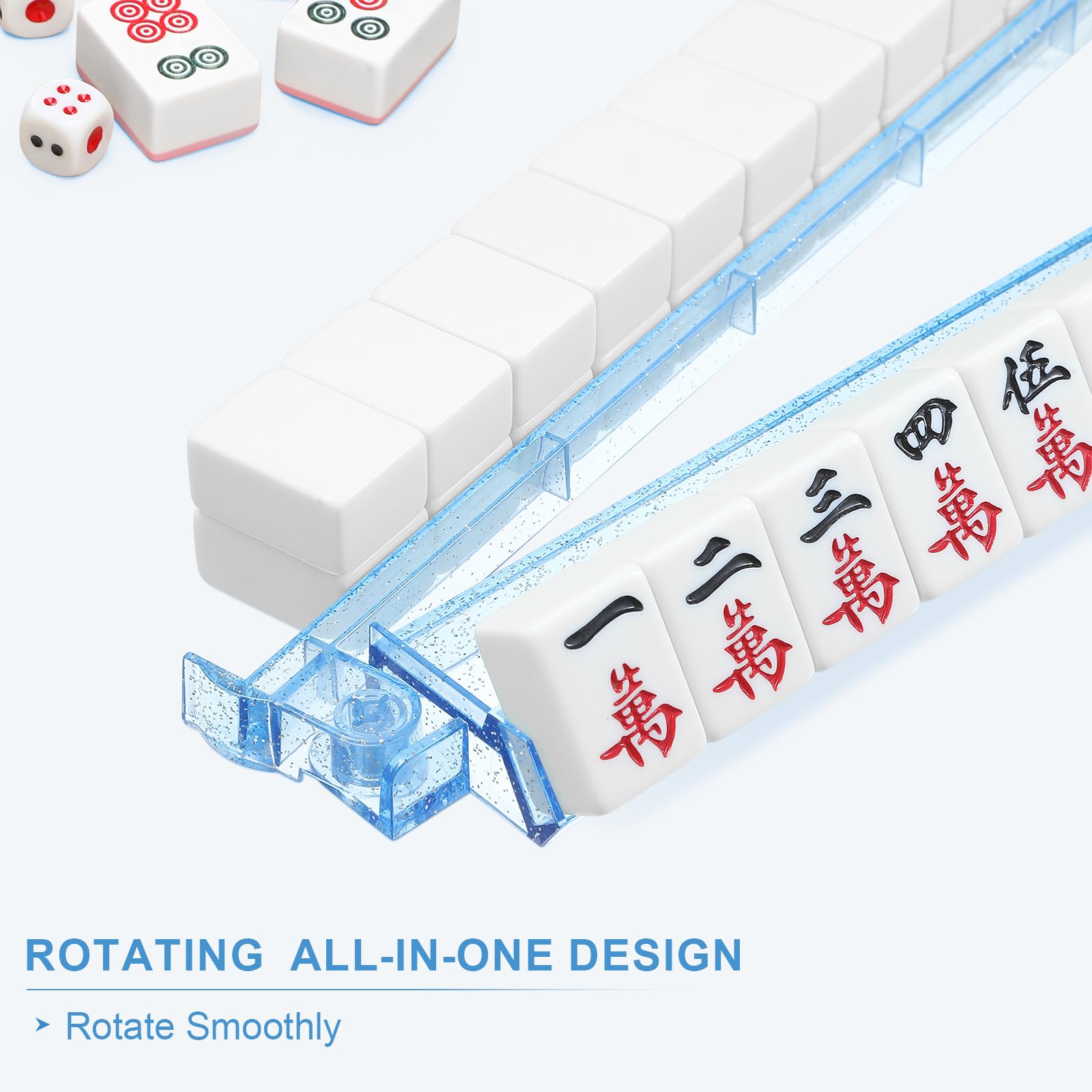 Niflirt clear acrylic mahjong racks showcase elegant design on the table