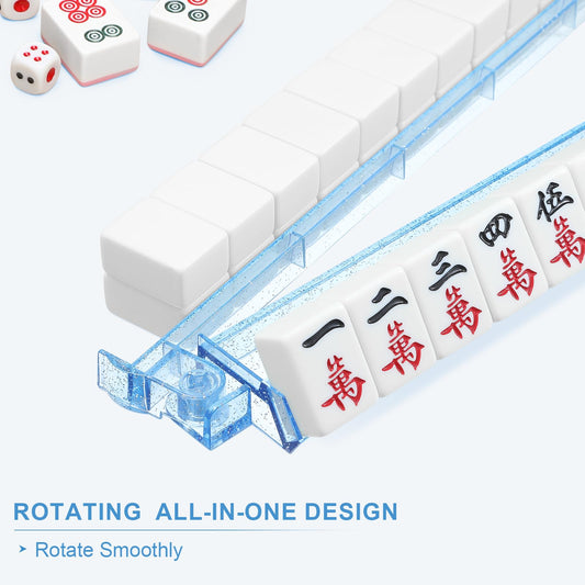 Niflirt clear acrylic mahjong racks showcase elegant design on the table
