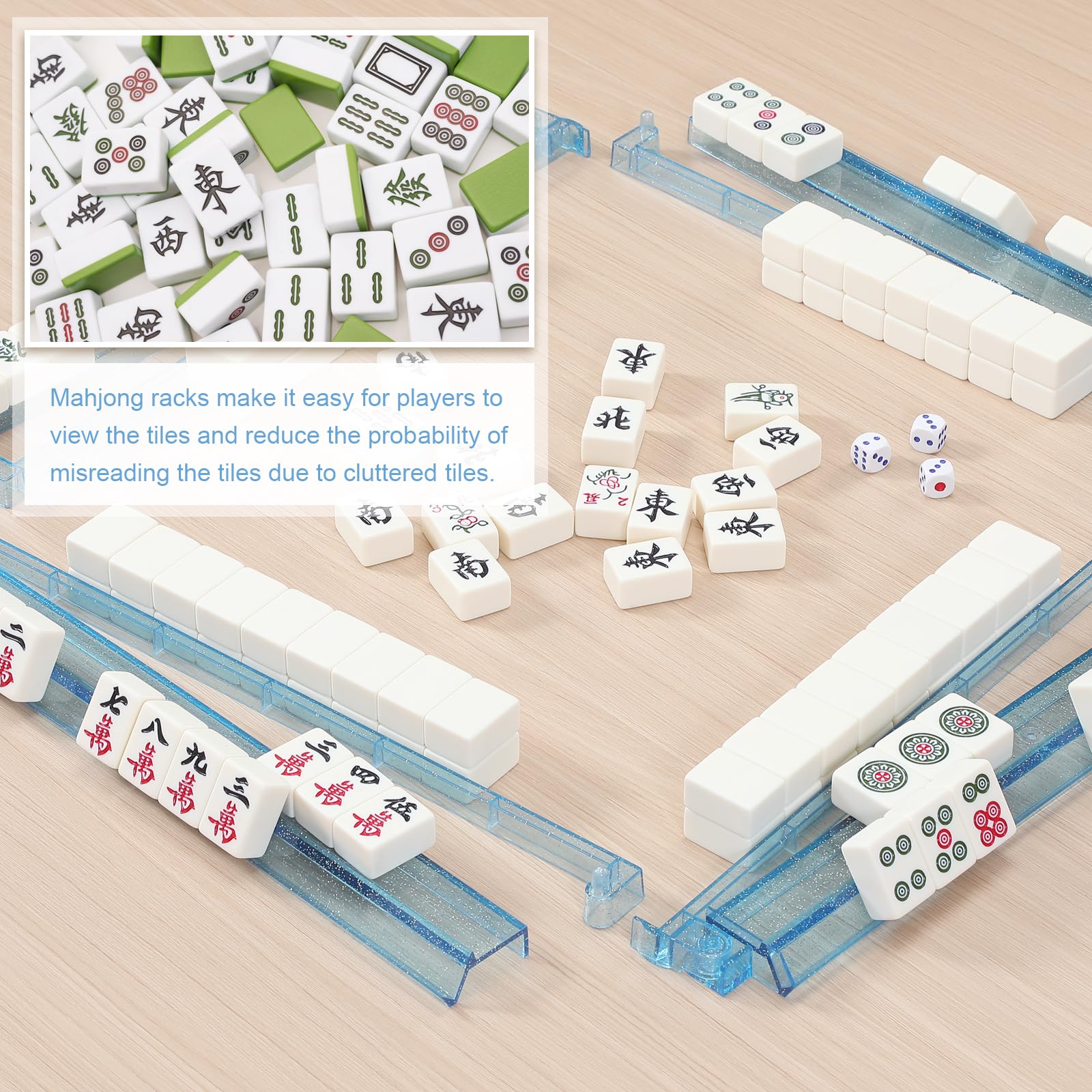 Niflirt modern mahjong racks enhance table aesthetics during gatherings