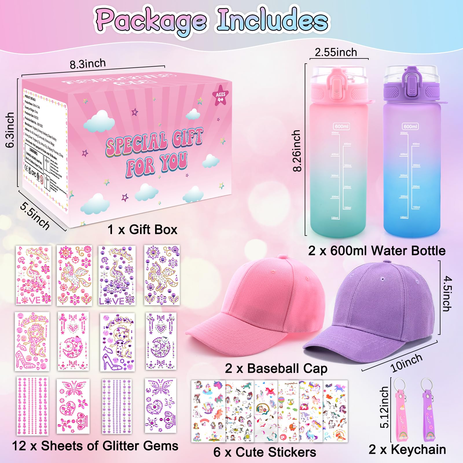Nigifter gem stickers set of 12 sheets for sparkling DIY decorations