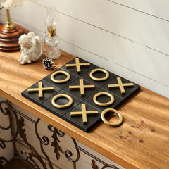NIKKY HOME Tic Tac Toe board displayed in living room as modern decor centerpiece.
