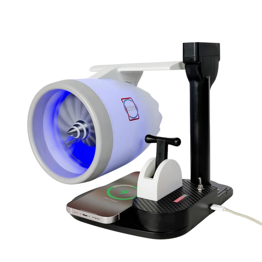 Nikolatoy desktop jet engine humidifier display with refined ABS construction for durable home decor.