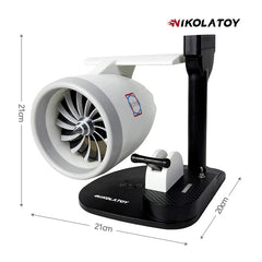 Nikolatoy rotating blades with lighting create a dynamic centerpiece.