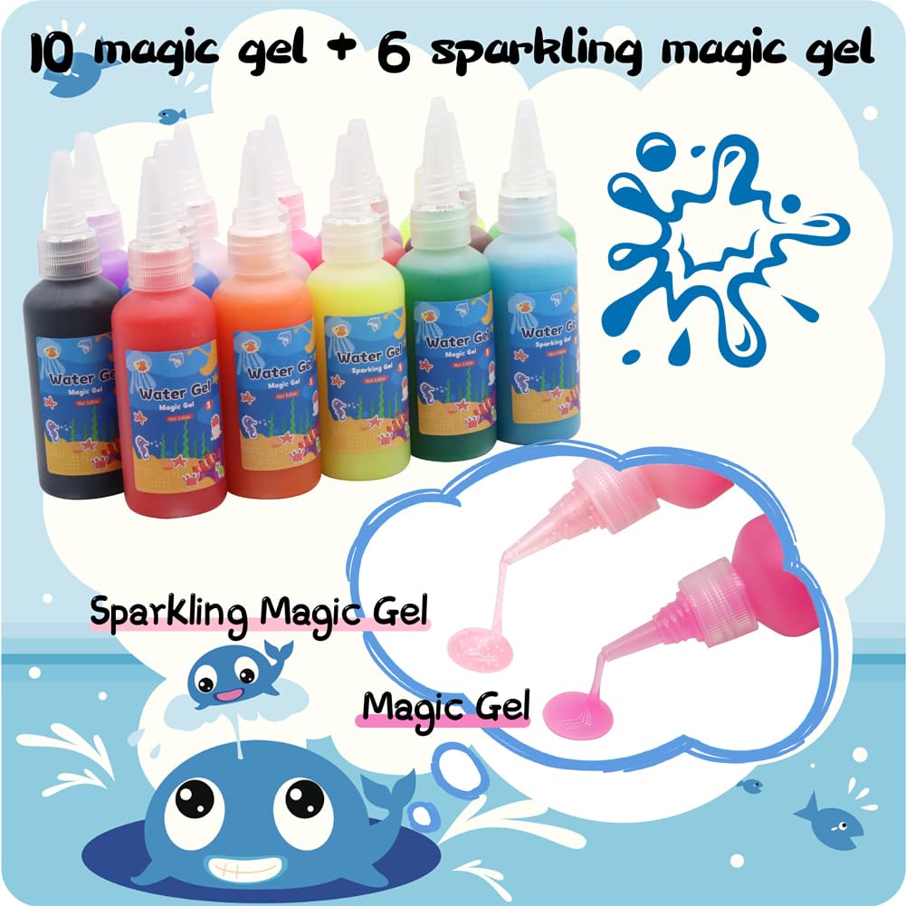  Nikolle water elf molds and dissolution steps for hands-on gel creation.