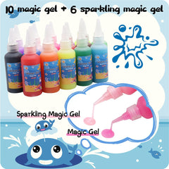  Nikolle water elf molds and dissolution steps for hands-on gel creation.