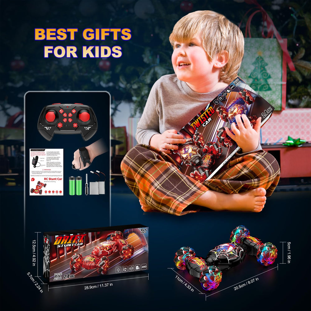 Nikuku Gesture Sensing RC Stunt Car kids playing and racing together