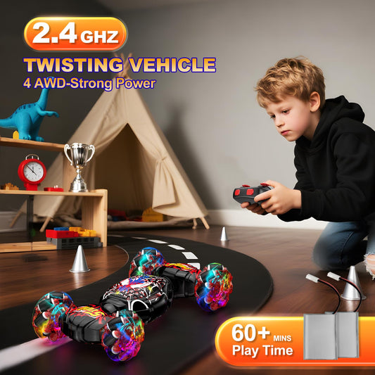 Nikuku Gesture Sensing RC Stunt Car remote control option for precise steering