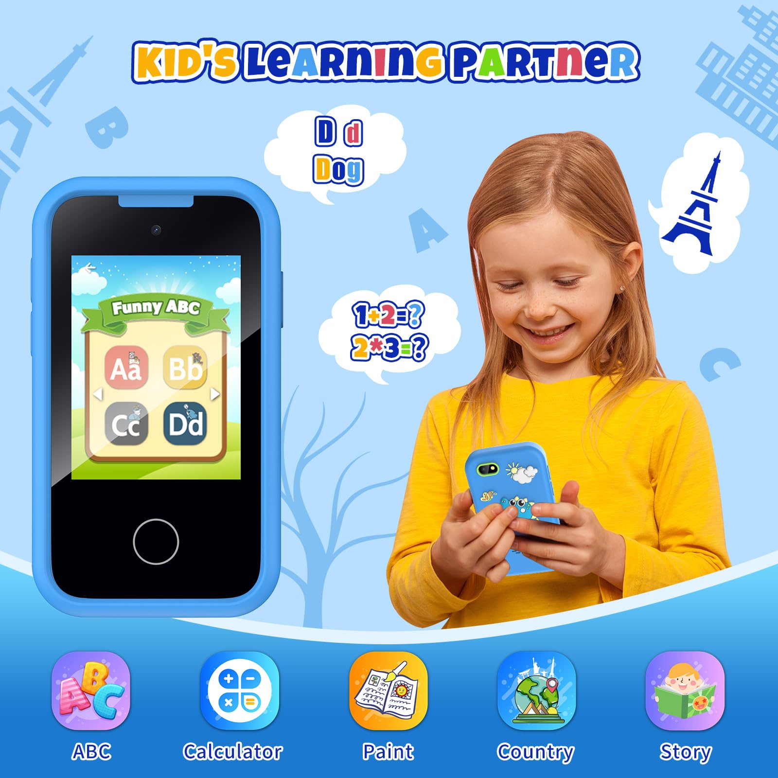 Nikuku Kids Smart Phone MP3 feature supports music and stories