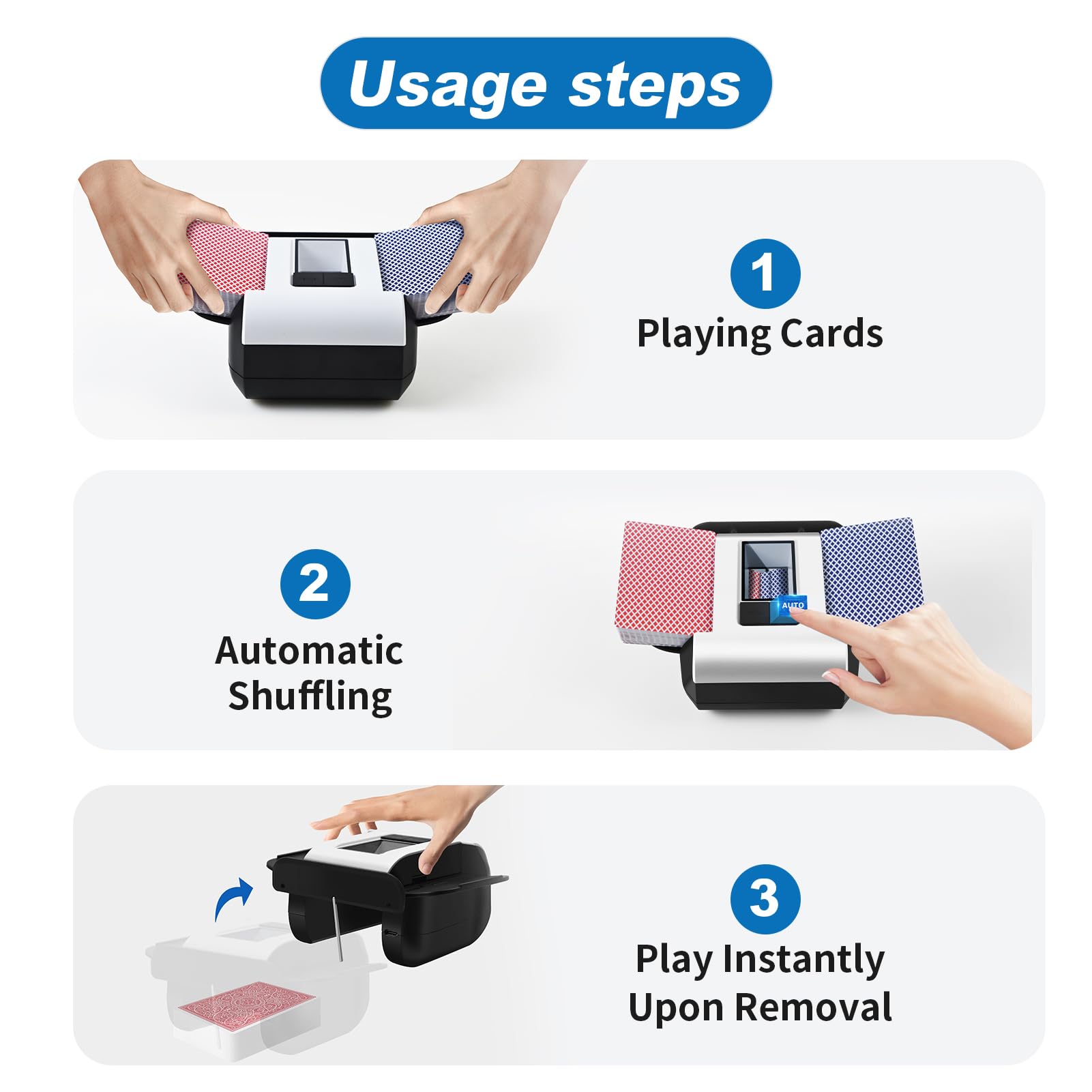 Nileole compact portable design fits neatly on home card game setups.