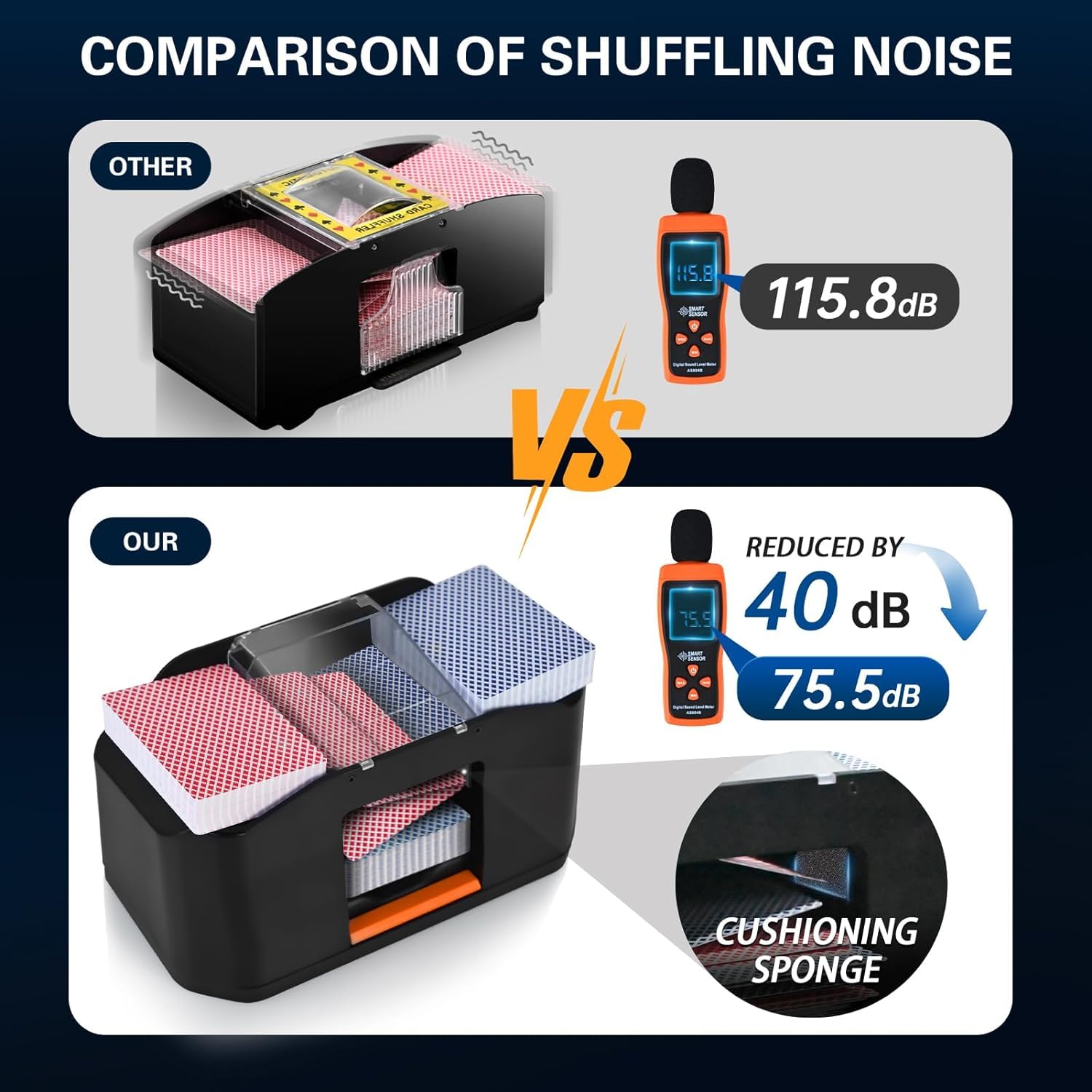 Nileole Quiet Shuffler battery unit, 2000mAh for many shuffles between charges.