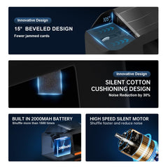 Nileole Quiet Shuffler compatible with standard cards for versatile home play.